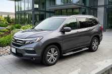 Бокові пороги Tayga V2 (2 шт., алюміній) Honda Pilot 2015-2022 рр.