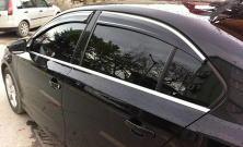 Вітровики з хромованим молдингом (4 шт., Sunplex Chrome) Volkswagen Jetta 2011-2018 рр.