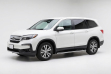 Бокові пороги Maydos V1 (2 шт., Алюміній ↗ нерж) Honda Pilot 2015-2022 рр.