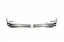 Задні захисні кути AK003-double (2 шт., нерж) Volkswagen T5 2010-2015 рр.