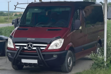 Кенгурятник F1-01M Black (2006-2013, нерж.) Mercedes Sprinter W906 2006-2018 рр.