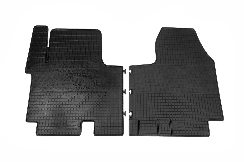 Гумові килимки (2 шт, Інтерпласт) для Nissan Primastar 2002-2014 рр