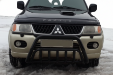 Кенгурятник WT002 Black (нерж) Mitsubishi Pajero Sport 1996-2007 рр.