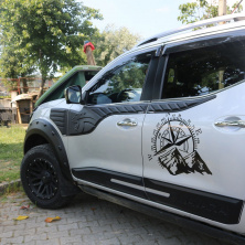 Молдинг на верх дверей (6 шт, ABS) Nissan Navara/NP300 2016- рр.