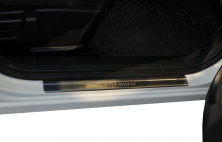 Накладки на пороги (Omsa, 4 шт, нерж.) стандарт для Nissan Qashqai 2010-2014рр
