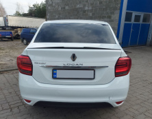 Спойлер LIP (Sunplex, чорний) (118,5см *5,5см) Renault Logan II 2013-2022 рр.