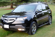 Бічні труби Black (2 шт, нерж) Acura MDX 2007-2013 рр.
