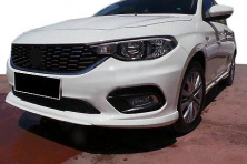 Передня накладка на бампер (2016-2021, під фарбування) для Fiat Tipo 2016- рр