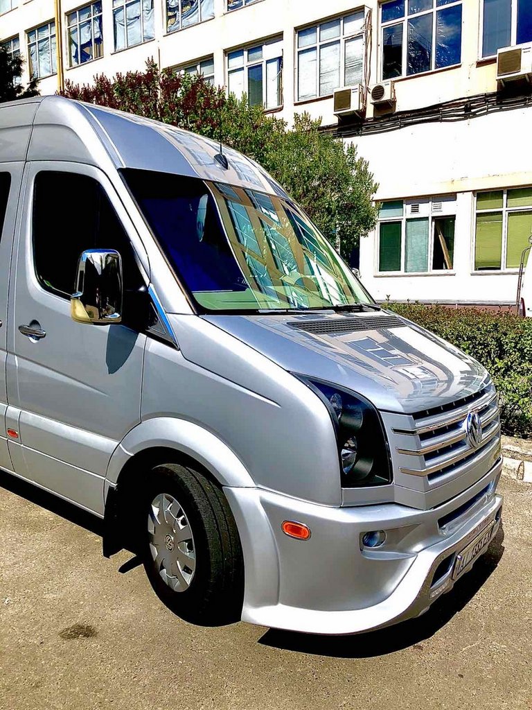 Накладка на передній бампер 2012-2026 (Sport-3, під фарбування) для Volkswagen Crafter рр