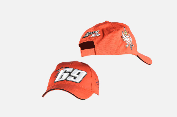 Бейсболка 69 NICKY HAYDEN (красная, 100% хлопок)