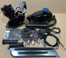 Двигатель велосипедный (в сборе) 80сс (бак, ручка газа, звезда, цепь, без стартера) (черный) VDK