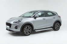 Бокові пороги Maya V2 (2 шт., Алюміній) Ford Puma 2019- рр.