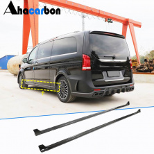 Бокові пороги (Довга база, Карбон) Mercedes Vito/V-class W447 2014- рр.