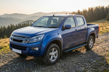 Бокові пороги Maya Blue (2 шт., Алюміній) Isuzu D-Max 2011-2019 рр.