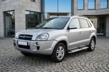 Бокові пороги Mevsim Grey (2 шт., Алюміній) Hyundai Tucson JM 2004- рр.