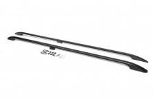 Рейлінги OmsaLine Solid (2 шт, чорні) коротка база Ford Custom 2013-2022 рр.