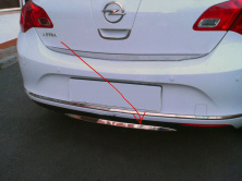 Кромка бампера (нерж) Opel Astra J 2009-2015 рр.