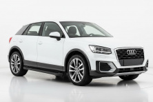 Бокові пороги Allmond Black (2 шт., Алюміній) Audi Q2 2016- рр.