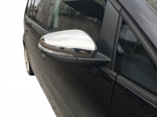 Накладки на дзеркала (2 шт, нерж) Carmos - Турецька сталь Volkswagen Touran 2010-2015 рр.