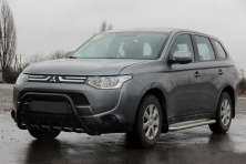 Кенгурятник WT004 Black (нерж.) Mitsubishi Outlander 2012-2021 рр.