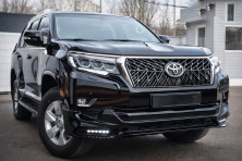 Накладка на передній бампер TRD (2017-) Білий колір Toyota Land Cruiser Prado 150 2009-2023 рр.