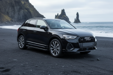 Бокові пороги Allmond Black (2 шт., Алюміній) Audi Q3 2019- рр.