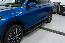 Бокові пороги Bosphore Black (2 шт., Алюміній) Honda eNS1 2022- рр.
