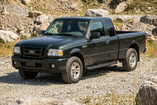 Бокові пороги Allmond Black (2 шт., Алюміній) Ford Ranger 2002-2006 рр.