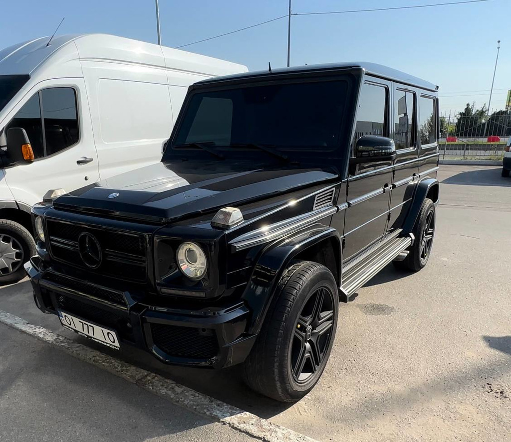 Будиночок на передній бампер (чорний мат, G65) для Mercedes G сlass W463 1990-2018 рр