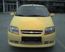 Накладка на передній бампер (під фарбування) для Chevrolet Aveo T200 2002-2008 рр