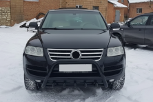 Кенгурятник WT003 Black Special (нерж) Volkswagen Touareg 2002-2010 рр.