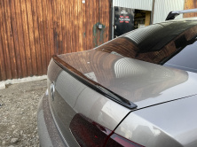 Спойлер LIP (Sunplex, чорний, для EU) (115,8см * 6,3см) Volkswagen Passat B7 2012-2015 рр.