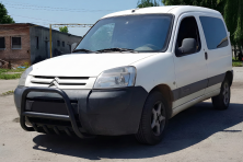 Кенгурятник WT003 Black (нерж) Peugeot Partner 1996-2008 рр.
