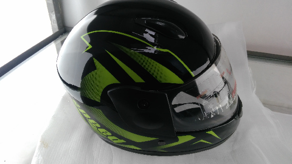 Шлем детский интеграл (mod: F2-801) (size XS, BLACK/Neon yellow) ST