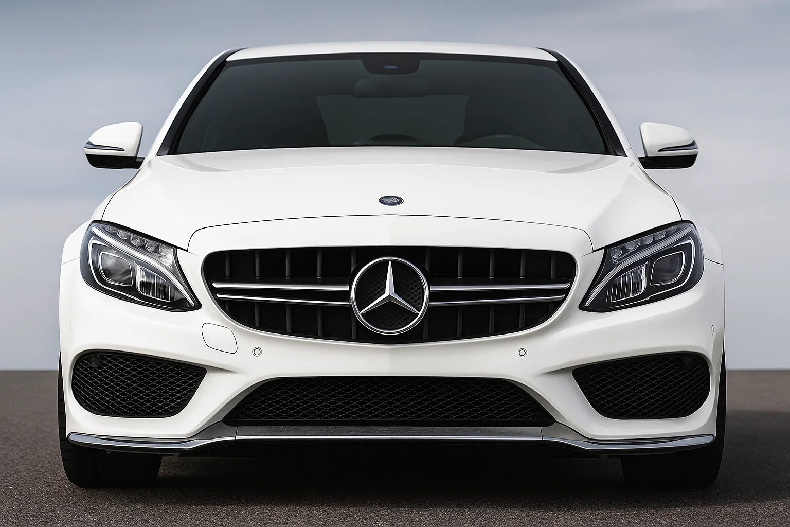 Передня решітка C63-design (для Avantgarde/AMG-Line/C43 AMG) 2014-2018, без камери для Mercedes C-сlass W205 рр