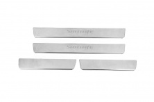 Накладка на пороги Carmos V2 (4 шт, нерж) для Hyundai Santa Fe 2 2006-2012 рр