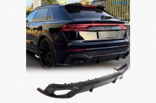 Дифузор заднього бампера (2020-2023, Карбон) Audi Q8 2018- гг.
