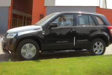Бічні труби Black (2 шт., нерж) Suzuki Grand Vitara 2005-2017 рр.