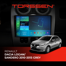 Штатна магнітола Torssen 2K Renault Dacia Logan/Sandero 10-13 grey F96128 4G Carplay DSP