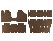 Килимки EVA (3 ряди, Коричневий) Toyota Sienna 2003-2009 рр.