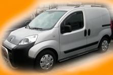 Бічні труби Black (2 шт., нерж) Peugeot Bipper 2008-2017 рр.