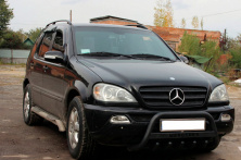 Кенгурятник WT004 Black (нерж.) Mercedes ML W163 1997-2005 рр.