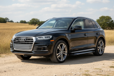 Бокові пороги Allmond Grey (2 шт., Алюміній) Audi Q5 2017-2025 рр.