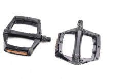 Педали велосипедные MTB широкие 9/16 (112x109x24mm) алюминиевые, чёрные NWL-221