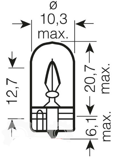 Вказівна лампа Osram 2845 W5W 24V W2.1X9.5D