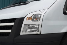Накладки на фари (2 шт., нерж) Carmos - Турецька сталь Ford Transit 2000-2014 рр.