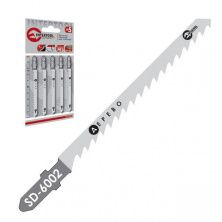 Полотно пильное для лобзика рабочая длина 75 мм, расстояние между зубьями 4 мм для работы по дереву INTERTOOL