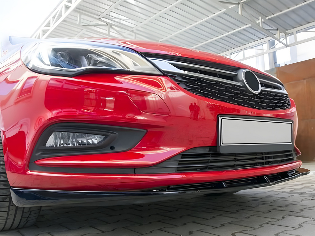Передня нижня накладка HB (під фарбування) для Opel Astra K 2016-2021 рр