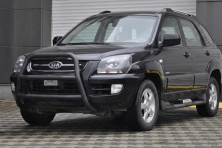 Кенгурятник WT018 Black (нерж.) Kia Sportage 2004-2010 рр.