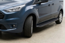 Бокові пороги Tayga Black (2 шт., Алюміній) Максі база Volkswagen Caddy 2020- рр.
